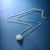 Pendant Necklaces Pendant Necklace 925 Sterling Silver Women's Chains Necklace Simple Flower Shape Necklaces Jewelry Gift For Best Friend