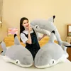 Fyllda plyschdjur 130 cm Shark Cat Plush Toy Birthday Anniversary Gift Soft Sleeping Office Snooze fylld Animal Home Comfort