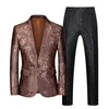 Ternos Masculinos Blazers Marca Luxo Smoking 2 Peças Homens Festa de Casamento Blazer e Calças Slim Fit Ternos Masculinos Tamanho Grande S-6XL JaquetaPantalones 230809