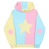 Kobiet Bluzy Deeptown Y2K Ogabersa kaptura Kobiety Pullovers Koreańska moda Kpop Streetwear Funny Kawaii Star Hood Bluza 2023 Autumn