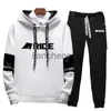 Erkeklerin Trailtsits Ride Bike 2023 Yeni Bahar ve Sonbahar Modelleri Erkekler Yüksek kaliteli şık dantel Up Sets Soath Hoodie Drawstring Sweetpants Suit J230810