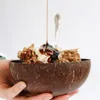 Kommen Natuurlijke Kokosnoot Milieuvriendelijk Kinderen Dineren Milkshake Container Salade Creatief Servies