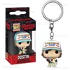 POP NEW Stranger Things 11 개의 Demogorgon Dustin Barb Steve Robin Keychain Toy Vinyl 그림 팝 키 체인 모델 장난감 T230810