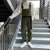 Herrbyxor vår och höstsuspenders last för pojkar koreansk version stiliga lösa leggings high street trend beskuren