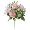 Decoratieve bloemen Mooie potplant Compact Nep Fris uitziend Geen water geven Kleurrijk Elegant rozendecor