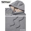 Herrtröjor tröjor tacvasen förtjockar fleece hoodies män våren vinter casual hoodie tröjor huva päls manlig överdimensionerad pullover herrkläder 230809