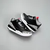 Kids Shoes 3s Baskeball Designer 3 Baby Sneakers Boys Girls Toddlers Sport Shoe III Kid Youth Infants Trainers Children Outdoor Running Sneaker Black Cement Fire Red