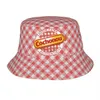 Wide Brim Hats Bucket Hats Unisex Bucket Hat Cochonou Summer Beach Hatwear Foldable Vacation Fishing Cap Red Plaid Style Bob Hat Birthday Gift HKD230810