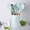 Приготовление посуды 1PCS Силиконовый шпатель Spatula Spoon Tongs Heamtresatant Soup.