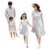 Family Matching Outfits Mother Daughter Shirt Dresses Striped Blouse Mommy and Me Clothes Mom Son Outfits Family Matching Clothing Tee Shirts for Dad