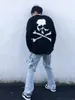 Men s Sweaters MMJ Retro Dark Hole Back Skull Head Sweater lovers Loose High Street MASTERMIND MY623 230809