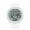 ساعة معصم Uthai CE130 جولة شاشة كبيرة شاشة إلكترونية مراقبة أزياء الرياضة توهج تقويم مقاوم للماء على مدار الساعة