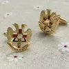 Boutons de manchette Free Masons Sleeve Button Pins Scottish Rite Rose Croix Cross 32 Degré Maçonnique Maçonnerie Franc-maçon Bouton de manchette 230809