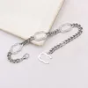 Designer kvinnor charm smycken kedja armband varumärke brev legering material armband kristall strass pärlkedjor armband bröllop