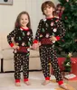 Familie bijpassende outfits Kerst familie bijpassende pyjama Kerst herten Kerstman Print volwassen kinderkleding Outfit babykleding