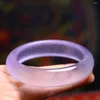 Bangle High Grade A Purple Jade Women Fine Jewelry äkta Myanmar Jadeite med certifikat Burma Jades Bangles Armband