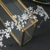 Hochzeit Haarschmuck YCDZSWWL Kristall Blumen Kopfschmuck Elegante Tiaras Braut Zirkonia Krone Zubehör für 230809