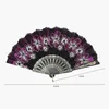 Produkty w stylu chińskim w stylu chiński jedwabny wentylator Fan Fan Flowed Bamboo Hand Hand Fan Party Wedding Party Dance Hand Fan Home Dekoracja ozdoby R230810