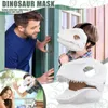 Маски для вечеринок 3D Хэллоуин динозавр маска ролевая игра для реквизита Headgear Raptor Dinosaur Dino Festival Kide