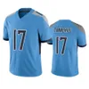 Groothandel Men Kids Dames voetbal 17 Ryan Tannehill Jersey 22 Derrick Henry 7 Malik Willis 25 Hassan Haskins 16 Treylon Burks 77 Peter Skoronski Navy Blue White Black R