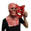 Halloween Double-layer Horror Mask Cosplay Ghoulish Clown Scary Mask Face Skin Latex Two Layer Ghostface Skeleton Prop Adult Kid HKD230810