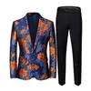 Ternos Masculinos Blazers Marca Luxo Smoking 2 Peças Homens Festa de Casamento Blazer e Calças Slim Fit Ternos Masculinos Tamanho Grande S-6XL JaquetaPantalones 230809