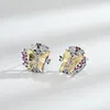 Boucles d'Oreilles MENGYI Unique Papillon Tricolore Pour Belles Femmes Piercing Conception Bijoux De Mariage Exquis 9 2 5