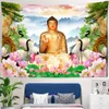 Tapissries Indian Buddha Tapestry Wall Hanging Religious Bohemian Tapiz Witchcraft Living Room Outdoor Home Decor Wall Hanging Filt R230810