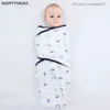 Pękama Lato nowonarodzony bawełniany śpiwór dziecięcy ekstrakt koperta Swaddle Cocoon Baby Wrap Koc 0-3-6 miesiące S09 Z230811