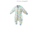 Pyjamas happyflute bomull Långärmad vintertecknad split ben baby tjocka kläder lämpliga för spädbarn i åldern 0-6 Z230810
