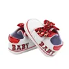 First Walkers CitgeeAutumn Infant Baby Girl Sneaker Bow Letters Leopard Print Flats Walking Shoes Casual Daily