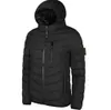 Stone Jacket Island Solid Color Down Designer Zipper Black Hooded Lett damski haft haft haft zimowy narciarstwo krótkie kobiety para ubrania kurtka kamienna wysp