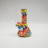 5 Inch Silicone Hookahs Camouflage Colour Beaker Design Water Pipe Rigs With 14mm Glass Bowl ownstem Unbreakable bongs pipe