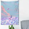 Tapestries rosa färgglada moln starry tapestry universum vägg hängande barnrum sovsal tapestries konst hem psykedelisk kawaii rum dekor r230810