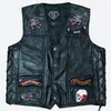 Herrenwesten Motorradjacke Herren Lederweste Mode bestickte ärmellose Rennwagen-Bikerjacke Four Seasons Punk-Weste für Herren 230809