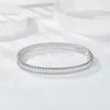 Brazaletes de encanto pulsera de mujeres lujo 925 plata esterlina creada moissanite gemstone pareja pulsera de brazaletes joyas de boda joyas finas