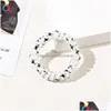 Hair Accessories Telephone Line Ropes Girls Ribbon Elastic Bands Black White Ponytail Holder Tie Gum Accessori Gifts 1866 Drop Deliv Dhnnw