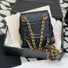 New 23b Designer Backpacks 10A Top Quality Fashion Luxury Mini Badge Backpack Bag Genuine Leather Chain Bag High End Lady Shoulder Bag Imitation 18cm Bag With Box