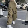 Women's Pants Capris Y2k Women's Street Clothing Cargo Pants Vintage Fashion High Waist Pocket Pants Women's Loose Sports Pants Wide Leg Jogging Pants Z230810