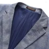 Ternos masculinos primavera verão blazer masculino de alta qualidade com seio único xadrez casual moda masculina ajuste fino jovem 4XL