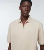 Män polo t skjortor sommar loro piana casual polos skjorta korta ärm tshirts blixtlås