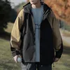 Mens Jackets Fashion Spring Autumn Casual Hooded For Hip Hop Loose Coats High Street Outwear Windbreaker Patchwork Top Clothing 230809