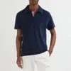 Designer Men Polo T Shirts Summer Loro Piana New Style Clothes Casual Polos Shirt Short Sleeve Tshirt Dark Blue