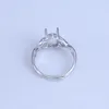 Cluster Rings 925 Sterling Silver Color Adjustable Ring Blanks 8 10mm Oval Cabochon Settings Findings For Jewelry Making