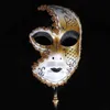 Kvinnliga män unisex venetian cosplay masker karneval mardi gras maskeradmask på en pinne halloween julfest fancy klänning hkd230810