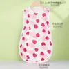 Pajamas Baby sleeping bags baby sleeping bags baby pajamas children's pajamas summer vests hip pockets jumpsuits printed animal jumpsuits Z230811