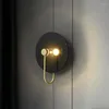 Lampa ścienna Skandynawii minimalistyczne białe czarne dekoracja domu europejska retro zielona marmurowa willa el noc oświetlenia LED