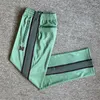 Men's Pants Men Women Embroidered Butterfly AWGE Drawstring Track Purple Stripe Needles Green Sweatpants