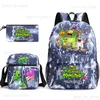 3PCS My Singing Monsters Backpack My Singing Monsters Bag Pencil Case Boy Girl School Bag Large Capacity Outdoor Shoulders Bag T230810