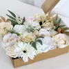 Fiori decorativi Set di fiori di rose artificiali per matrimoni Bouquet da sposa fai-da-te Compleanni Regali di San Valentino e decorazioni per la casa